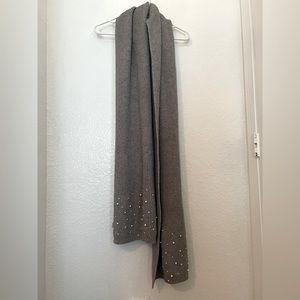 Zara grey pearl scarf